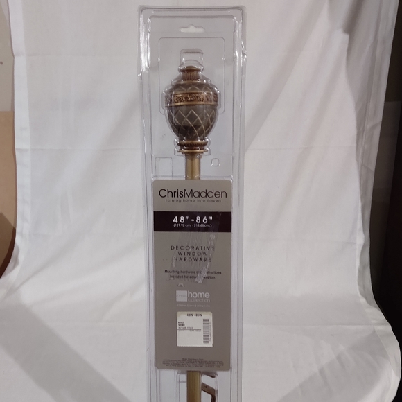 NEW Chris Madden Decorative Curtain Rod with Hardware - Picture 4 of 5